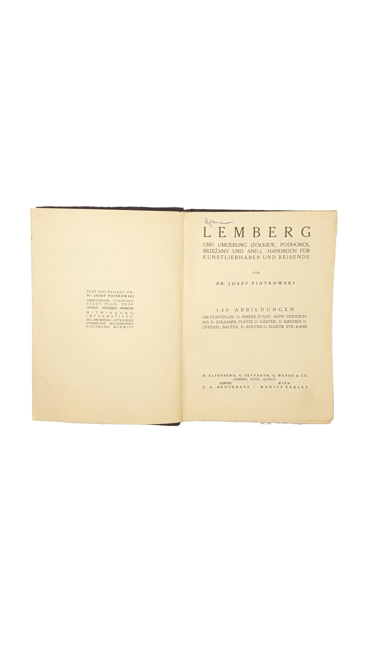 Lemberg von dr.josef piotrowski leipzig,wien,krakau .