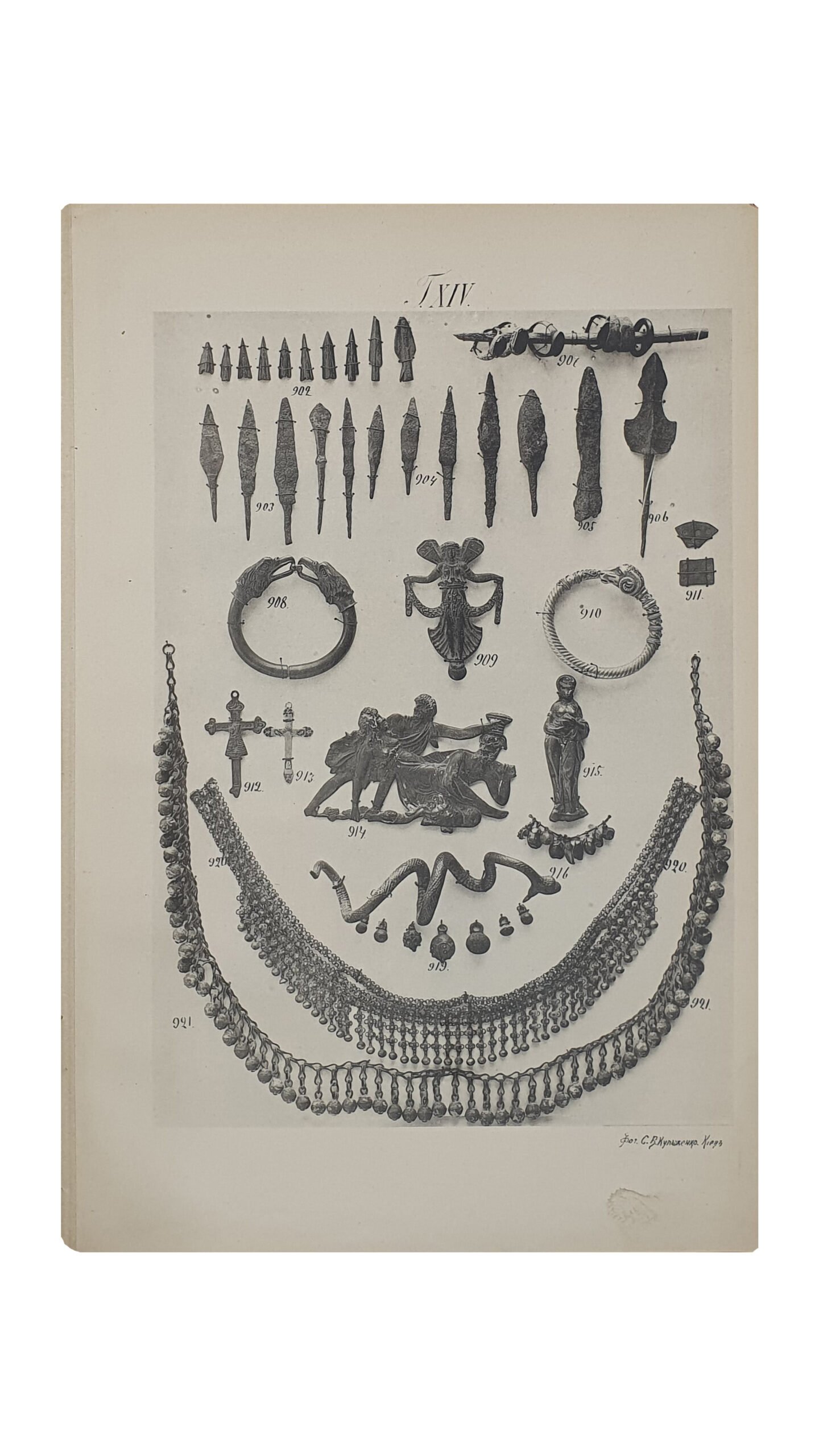 Хойновский И.А.  Краткие археологические сведения о предках славян и Руси , и опись древностей собранных автором с объяснениями и XX таблицами рисунков. Выпуск I.  КИЕВ. Типография Императорского Университета Св. Владимира В.И. Завадзкого.  1896.