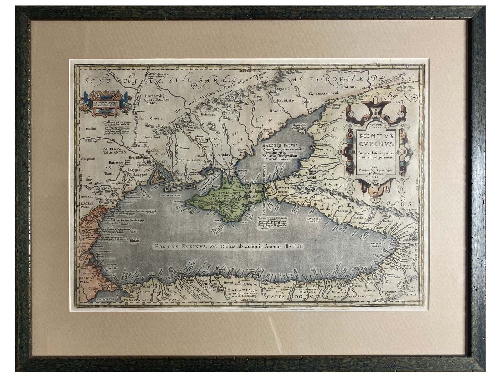 PONTVS  EVXINVS.  Aequor lafonis pulfatum remige primum.  1590.