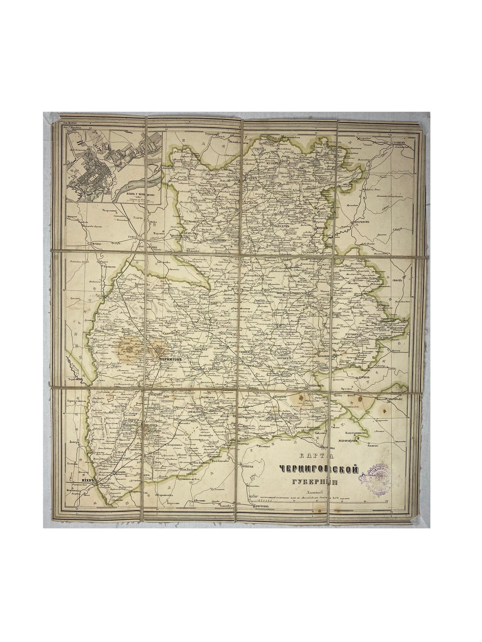 Карта Черниговской губернии .1889.