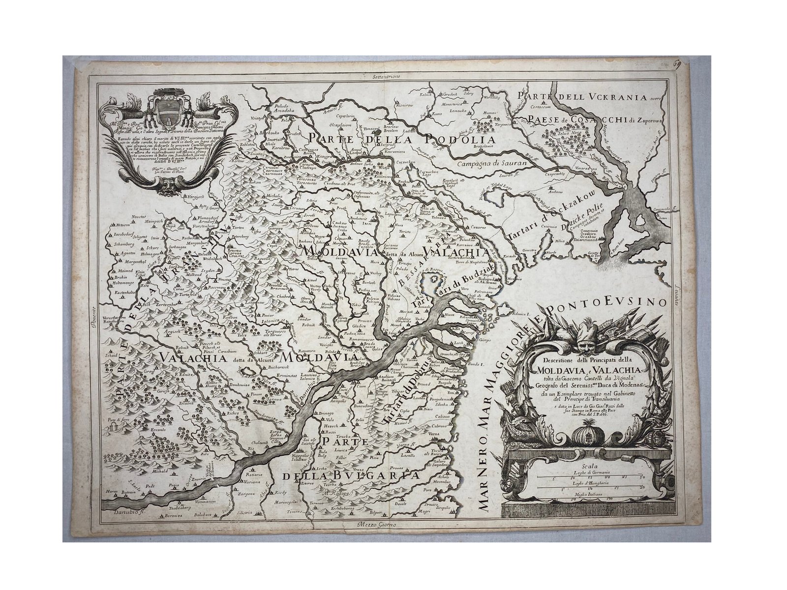 Молдавия,Валахия Rossi 1686.