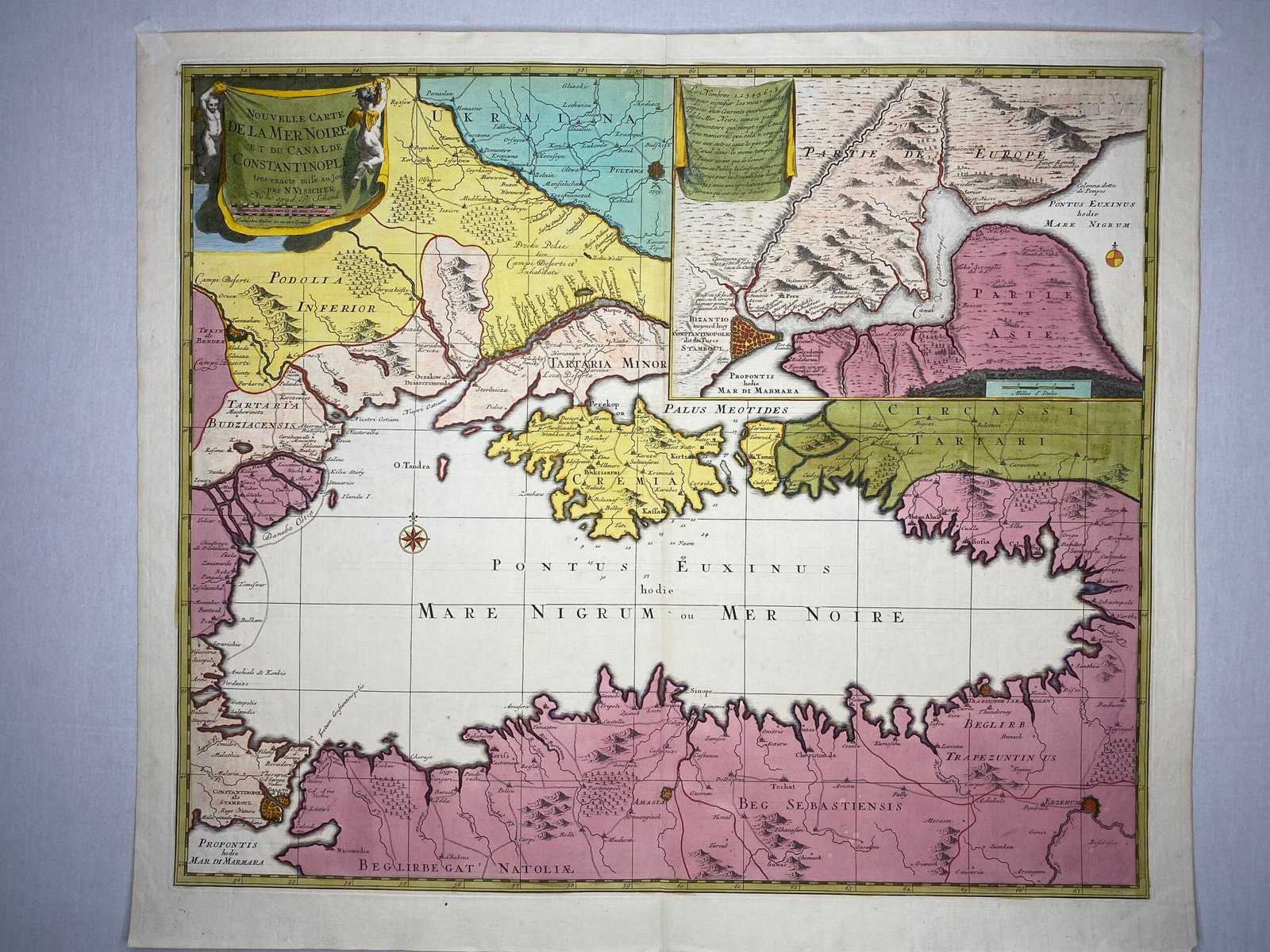 Черное море и Константинополь . N.Visscher P.Schenk