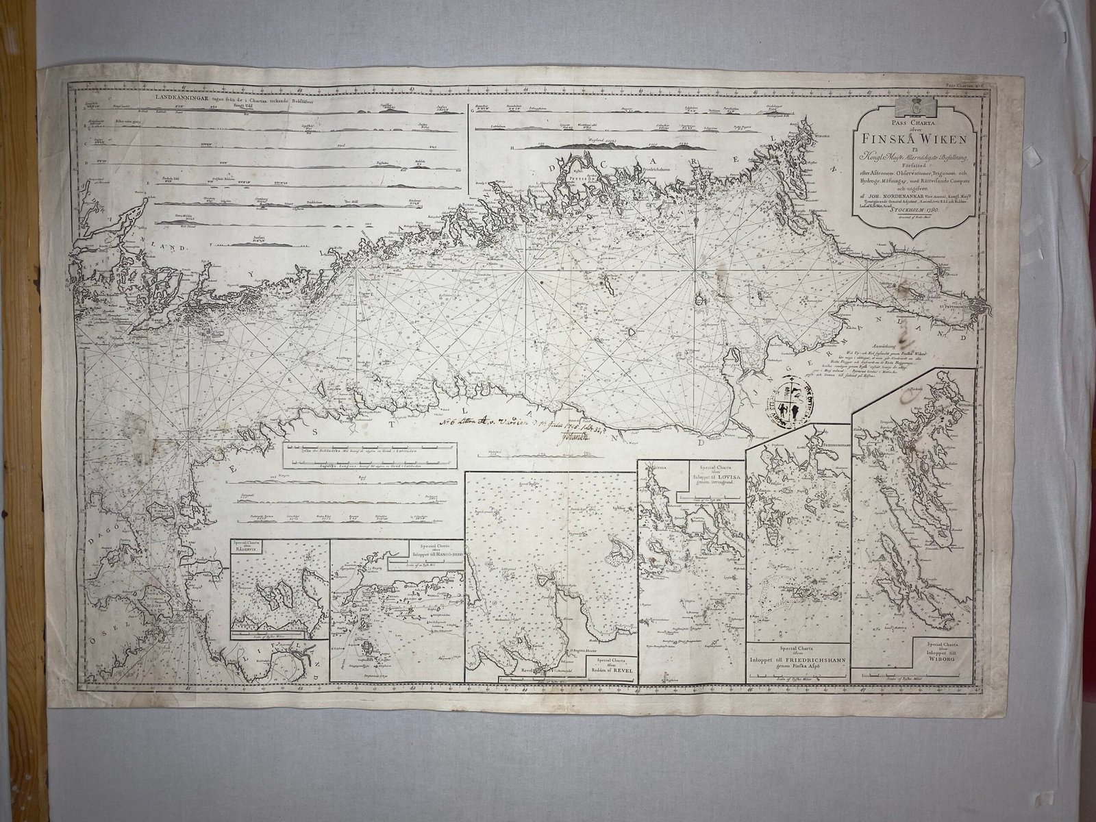 Charta Finska Wiken,Jon.Nordenankar,Stockholm 1790