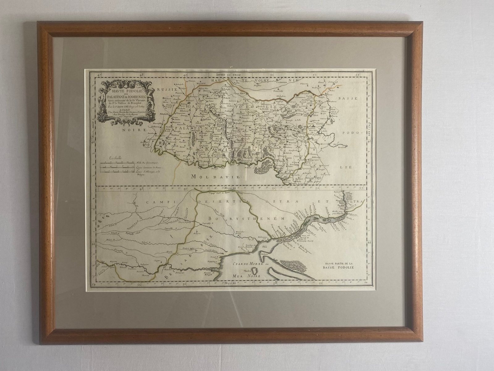 Havte Podolie ou Palatinat de Kamieniec .Beauplan Paris 1665.