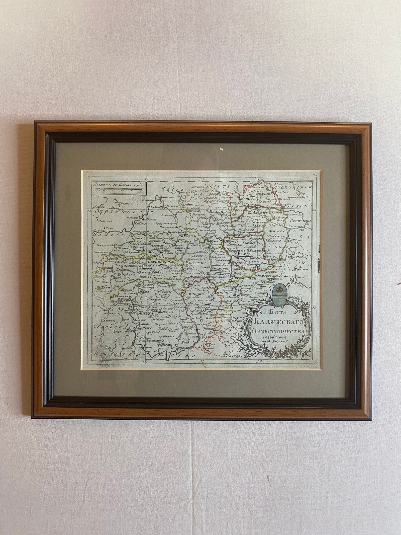 Карта Калужского наместничества.