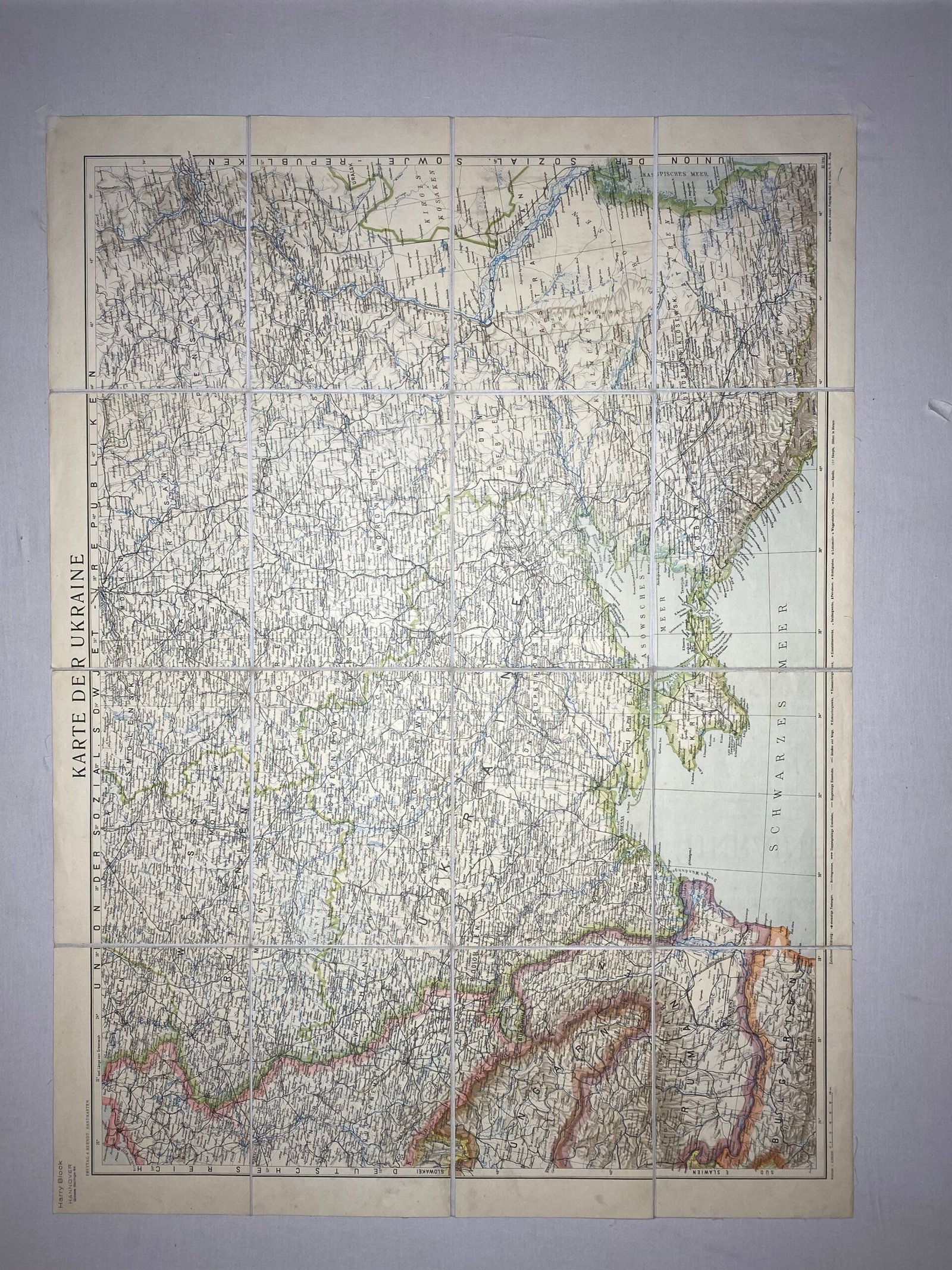 Карта Украины нем.