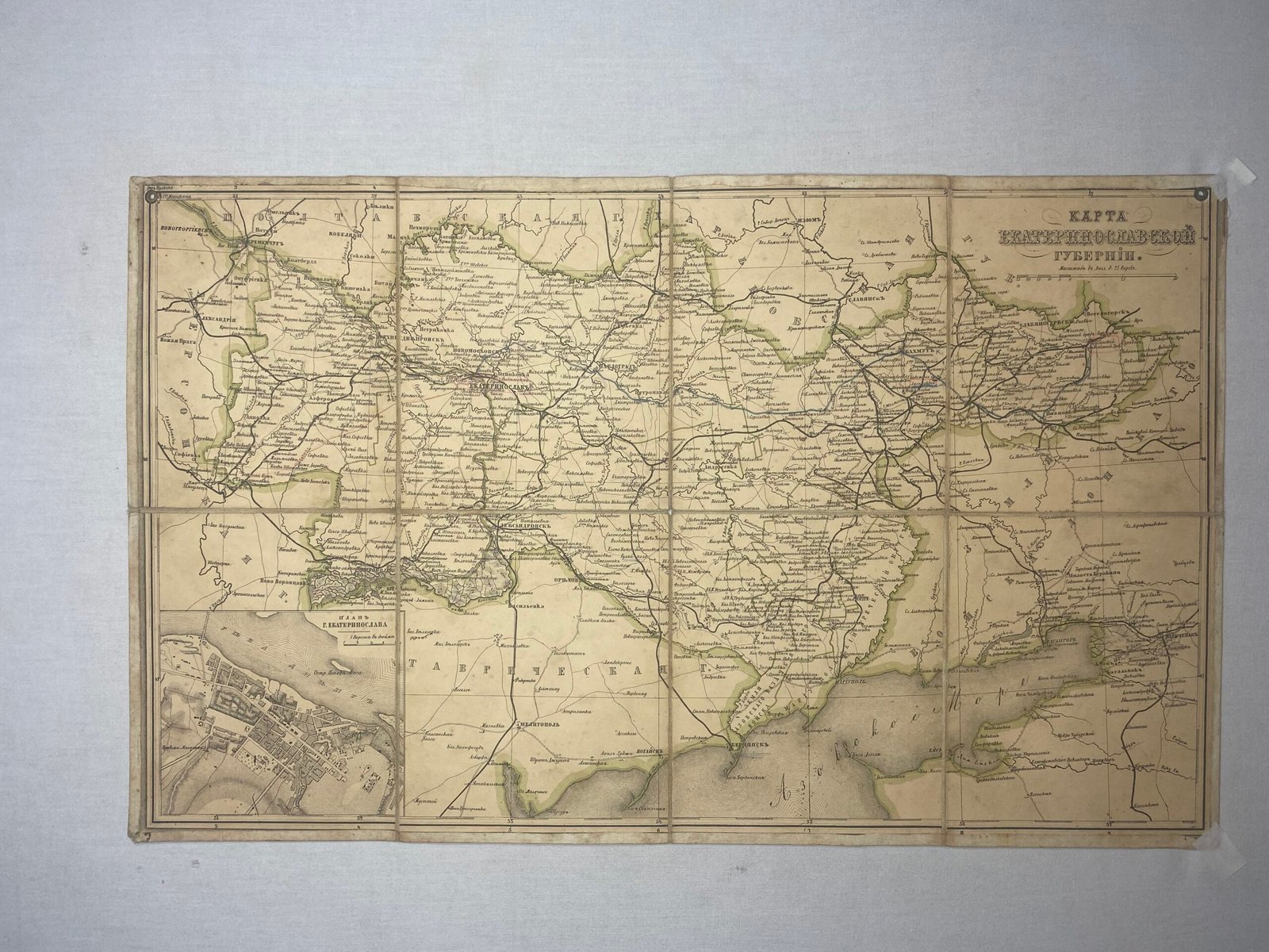 Карта Екатеринославской губернии.