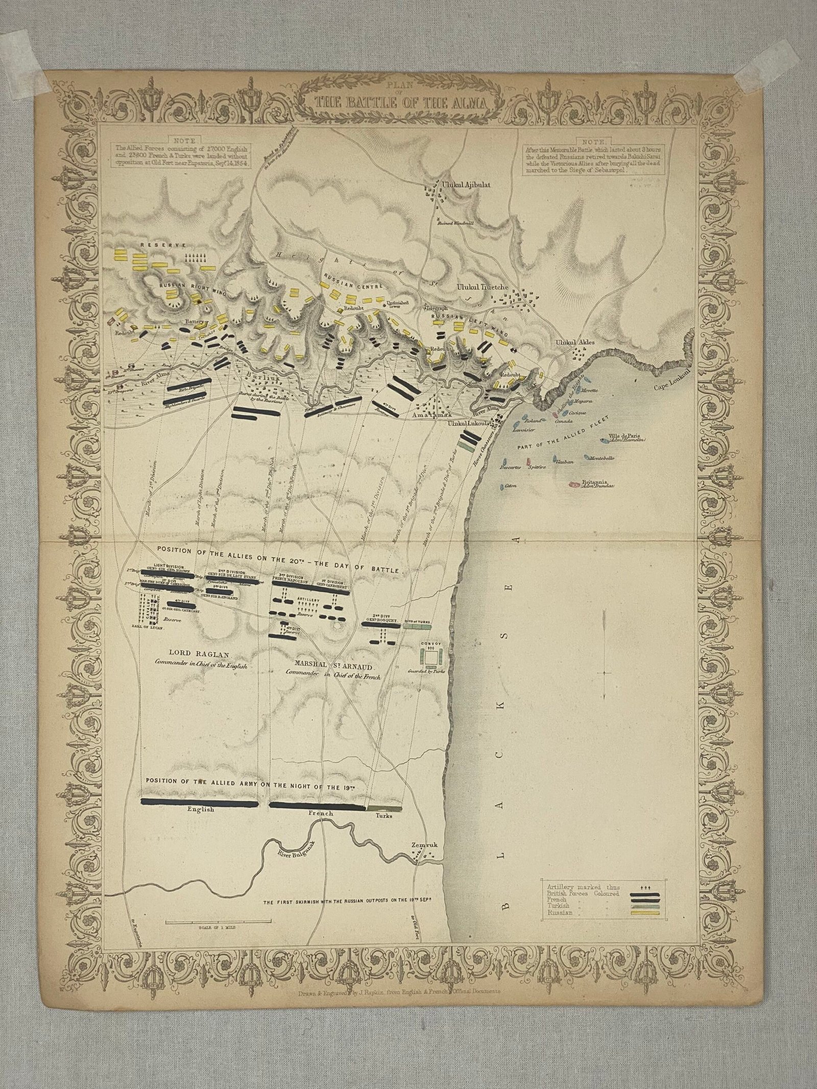 Plan of the battle of the Alma.  J.Rapkin   The London Printing and Publishing company.