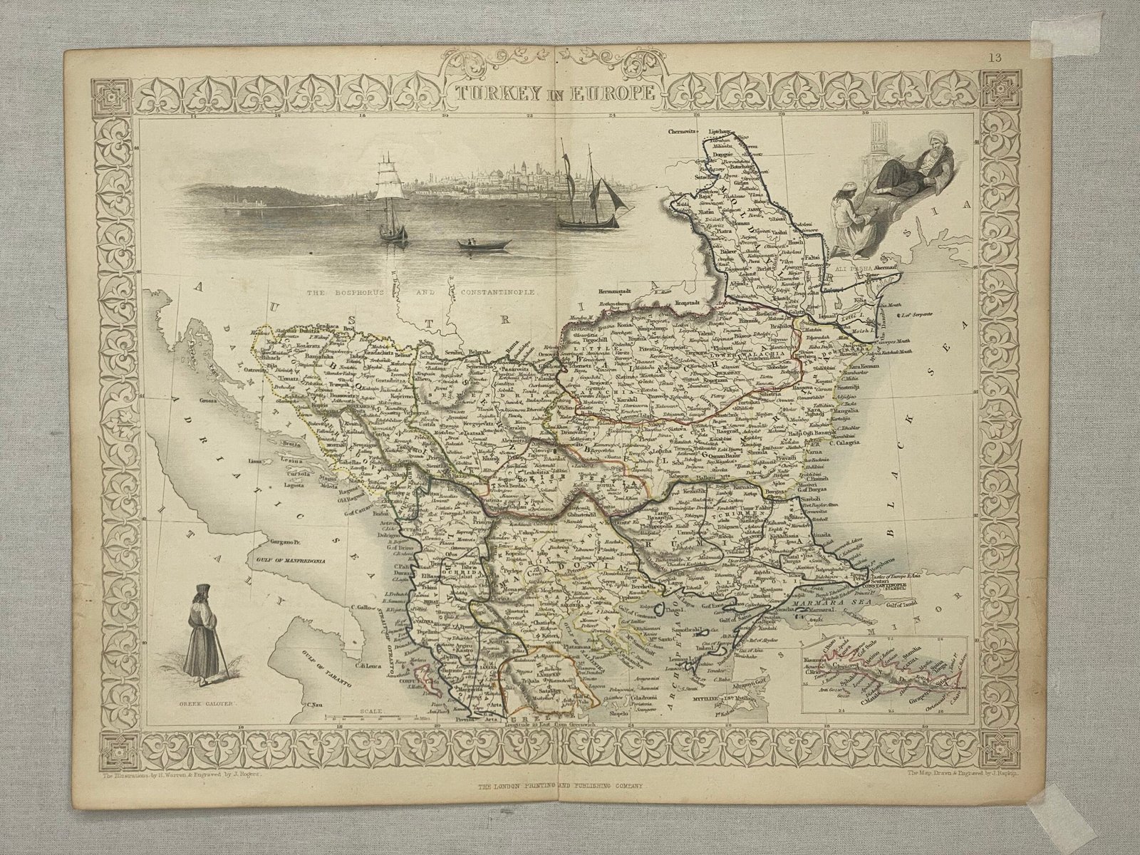 Turkey in Europe.  J.Rapkin  The London Printing and Publishing company.